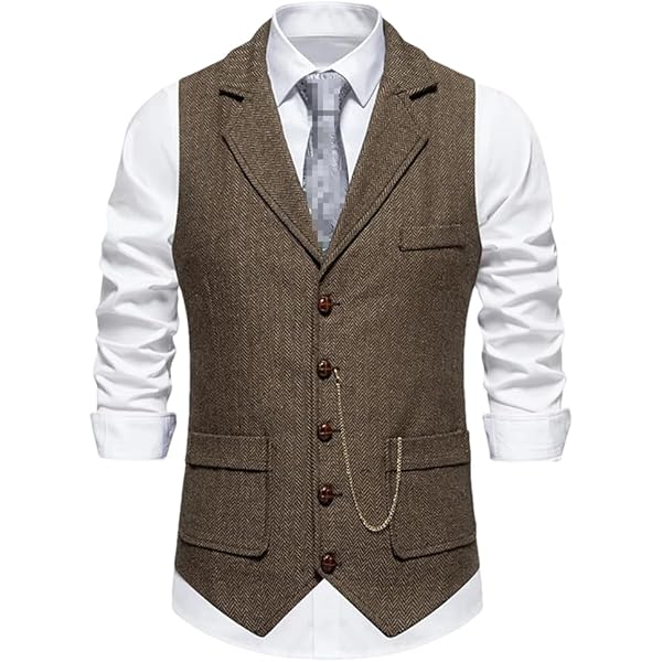 Amazon.com: Mnjyihy Men's Retro Lapel Chain Suit Vest